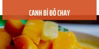 canh bí đỏ chay