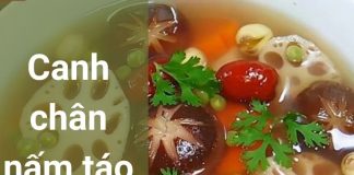 Canh chân nấm táo đỏ