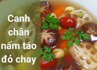 Canh chân nấm táo đỏ