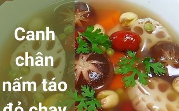 Canh chân nấm táo đỏ