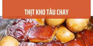 Thịt kho tàu với trứng muối chay