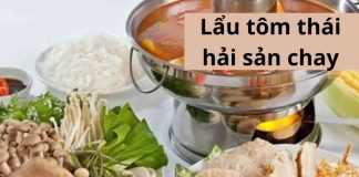 Lẩu tôm thái hải sản chay đơn giản, thanh đạm