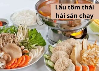 Lẩu tôm thái hải sản chay đơn giản, thanh đạm