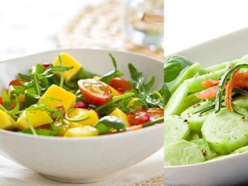 Salad chay trộn sốt cà chua 