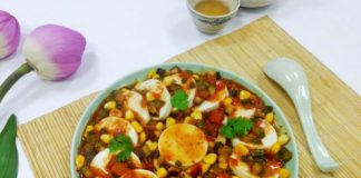 Salad đậu hũ non rau củ